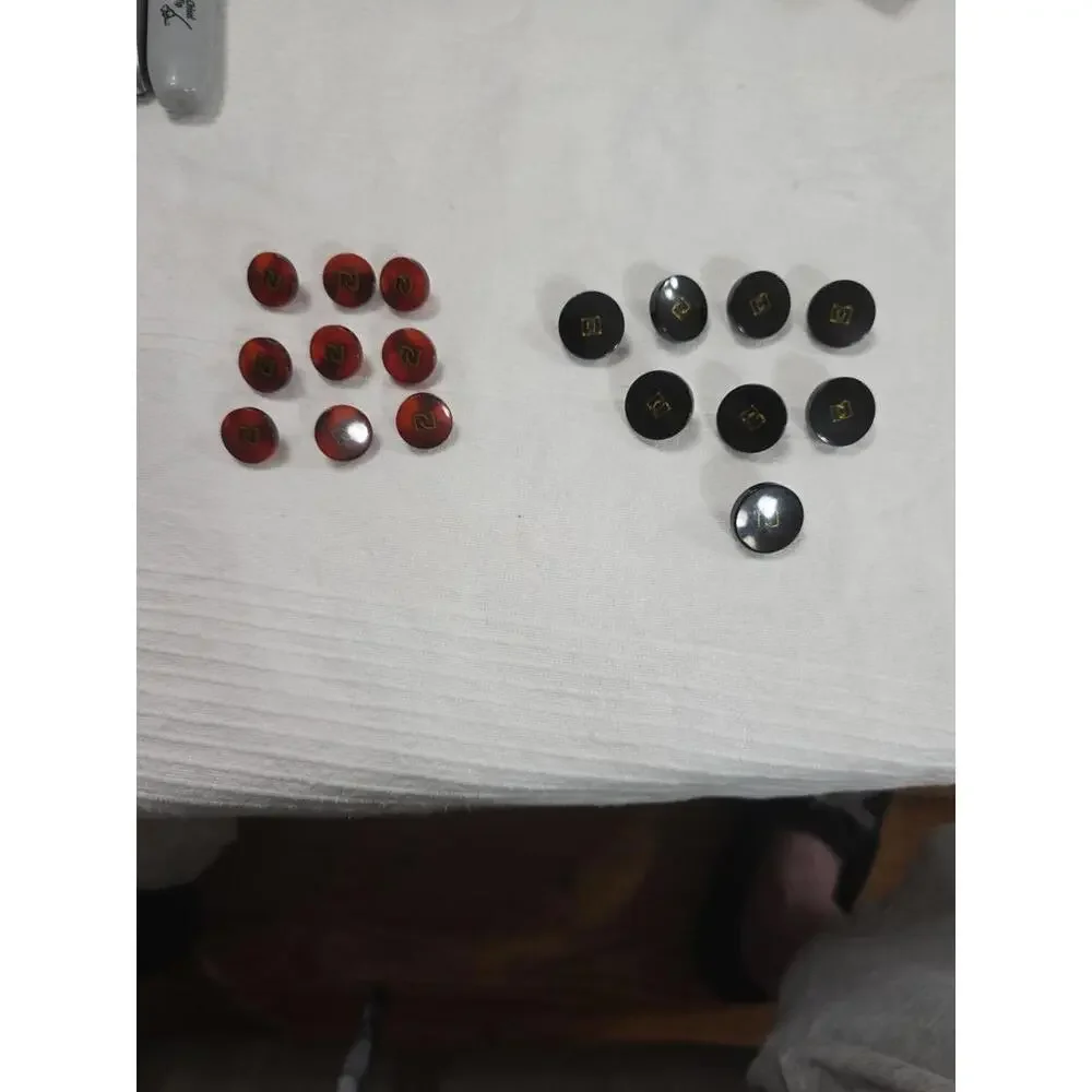 VTG Buttons Brown‎ Shades Double D (Duffer?)(9)1/2